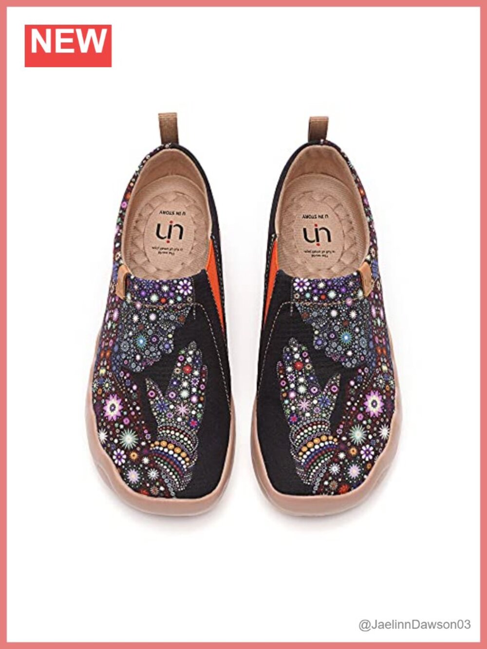 Art Painted Canvas Slip On Loafers Lightweight Comfort Travel Shoes